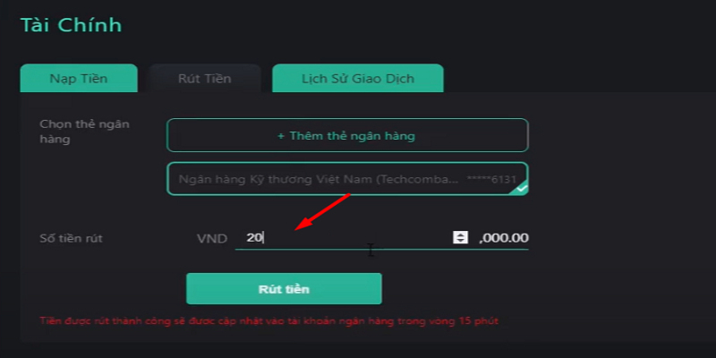 lưu ý khi rút tiền fi88